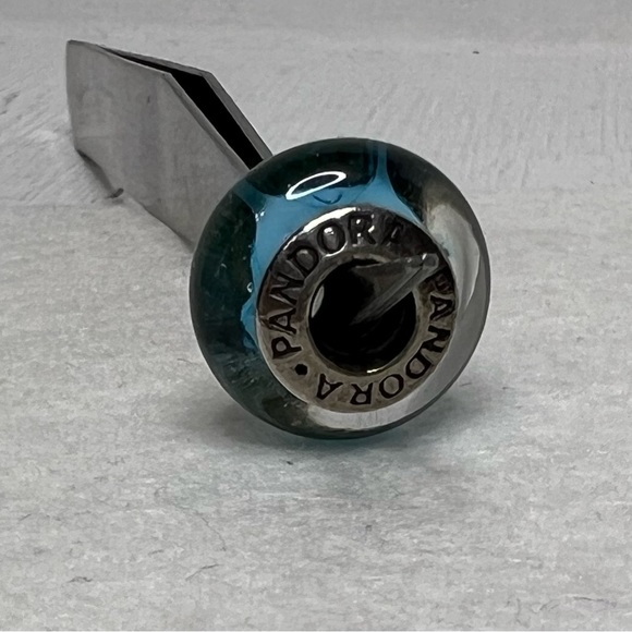 Pandora Turquoise Looking Glass Murano Charm - Picture 5 of 6